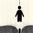 Open book with 'Aging Well' title and magnifying glass