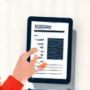 Person using a tablet to access a personalized wellness program