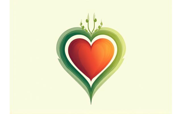 Stylized graphic of a strong, healthy heart enveloped by protective, flowing lines, symbolizing 'Heart Health Optimization.'