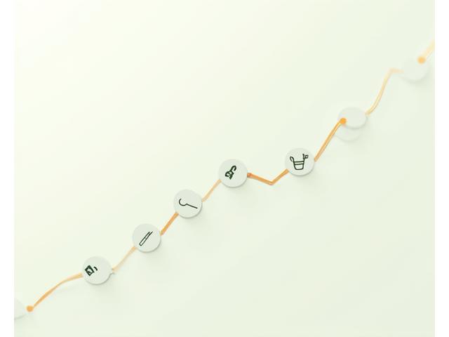 Illustration of a detailed product evaluation workflow with magnifying glass and various testing icons.