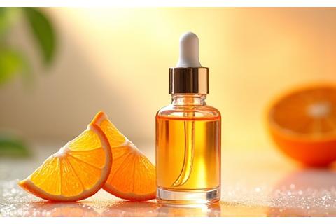 Anti-aging face serum bottle with dropper