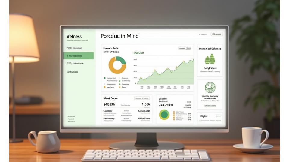 A clean, intuitive digital dashboard showing various health metrics, progress charts, and goals being tracked over time.